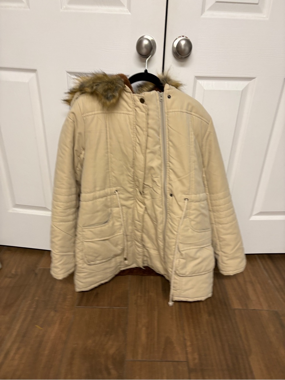 Women's 3-In-1 Maternity and Baby Wearing Friendly Coat with Faux Fur Trim